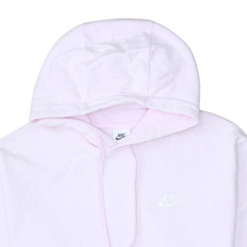 Nike Womens Pink Pullover Hoodie Medium Cotton Blend Casual