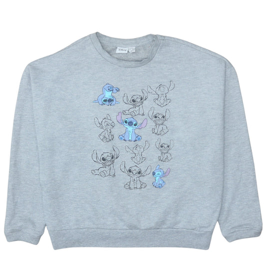 Disney Primark Women Grey Lilo & Stitch Pullover Sweatshirt Size M 12/14
