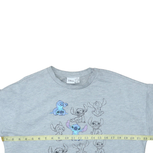 Disney Primark Women Grey Lilo & Stitch Pullover Sweatshirt Size M 12/14