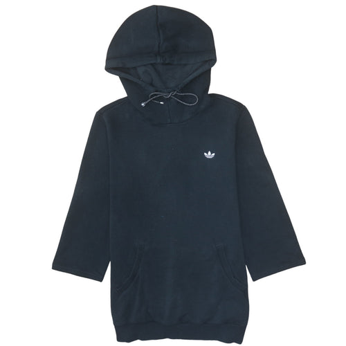 Adidas Women's Black Pullover Hoodie Dress Size 14 Casual Tunic Style
