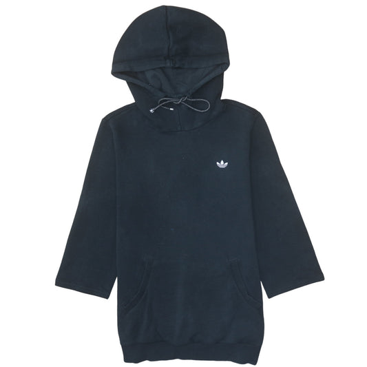 Adidas Women's Black Pullover Hoodie Dress Size 14 Casual Tunic Style
