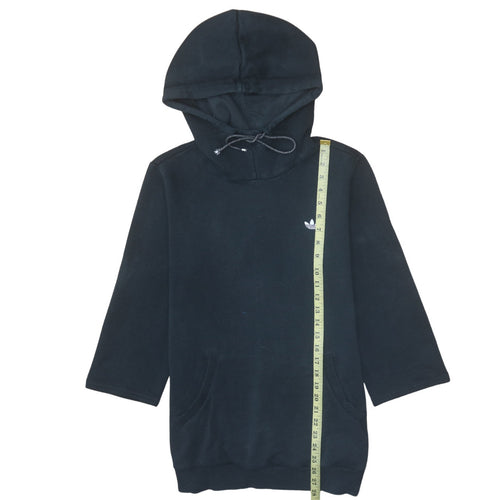 Adidas Women's Black Pullover Hoodie Dress Size 14 Casual Tunic Style