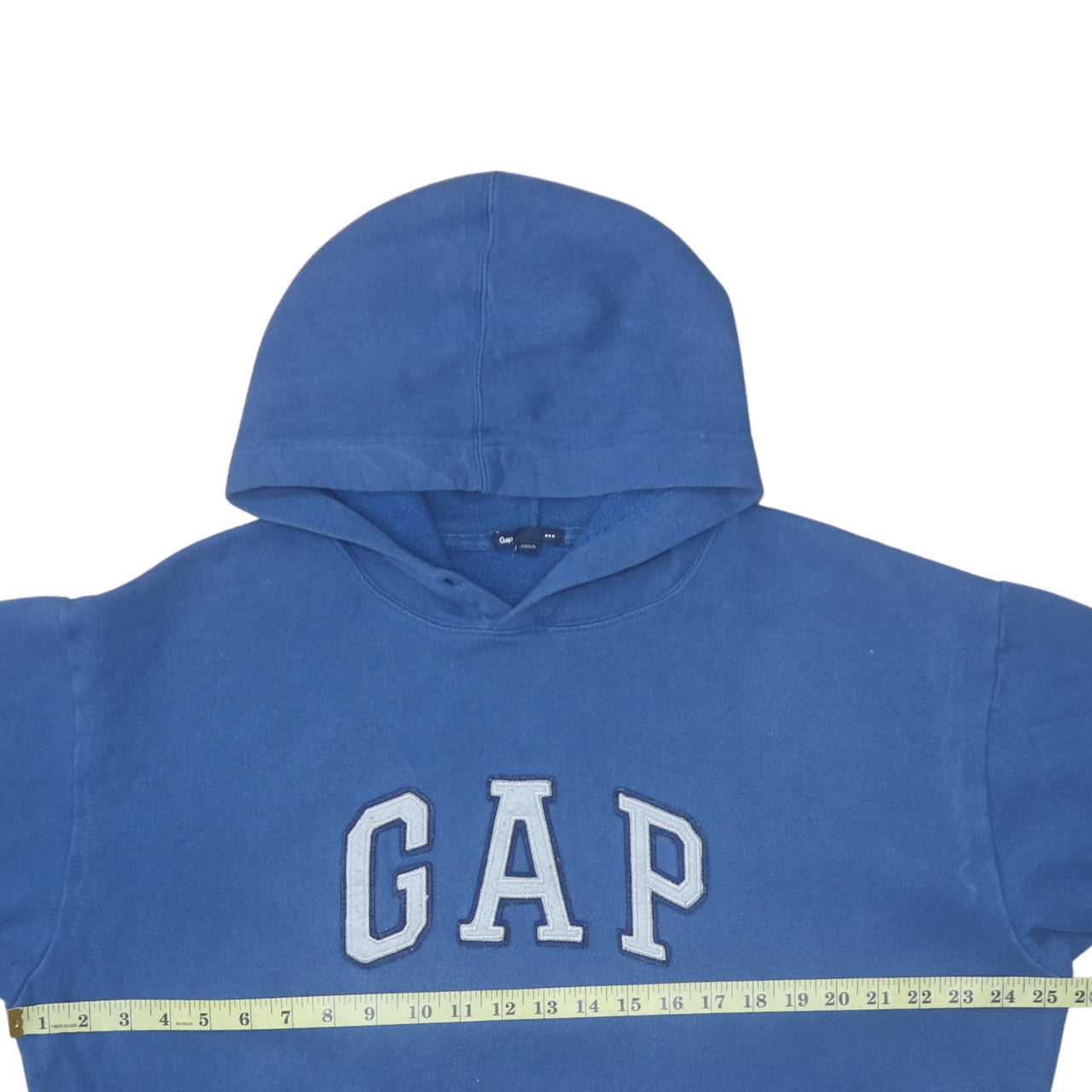GAP Men's Blue Pullover Hoodie L Logo Fleece Sweatshirt
