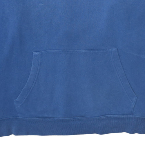GAP Men's Blue Pullover Hoodie L Logo Fleece Sweatshirt