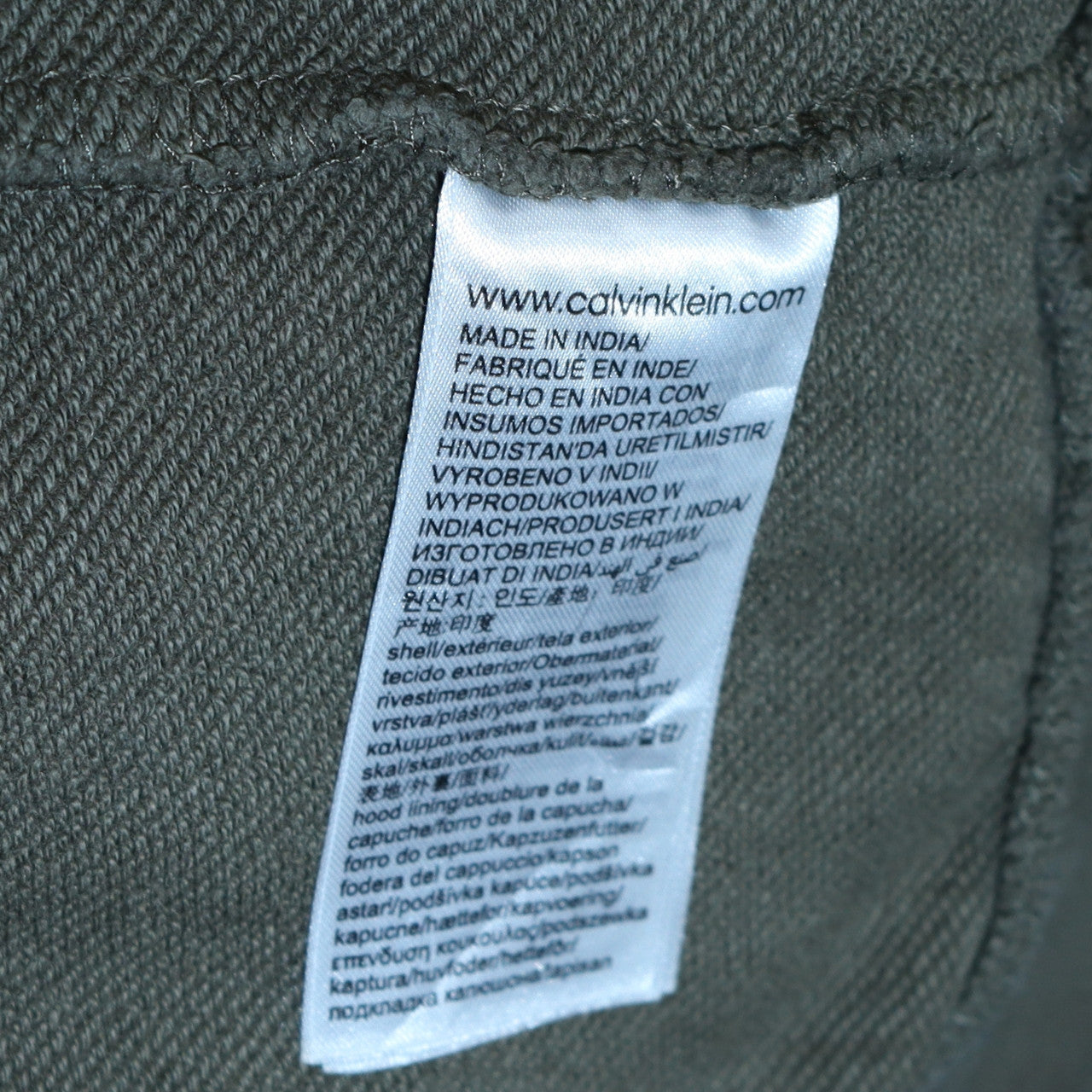 Calvin Klein Men's Green Pullover Logo Hoodie Size L