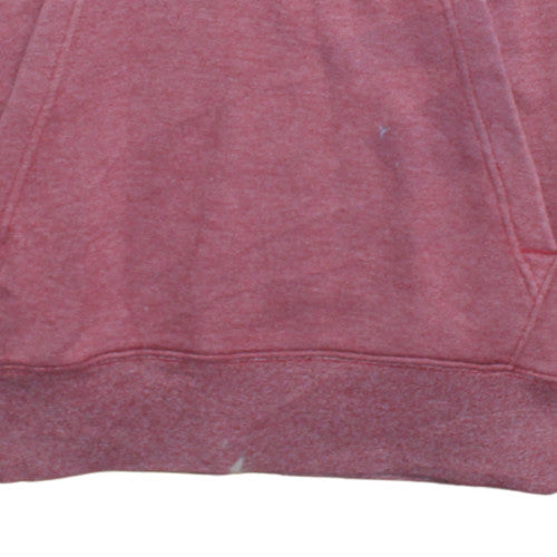 Nike Womens Red Pullover Hoodie M - Cotton Blend Logo Sweatshirt