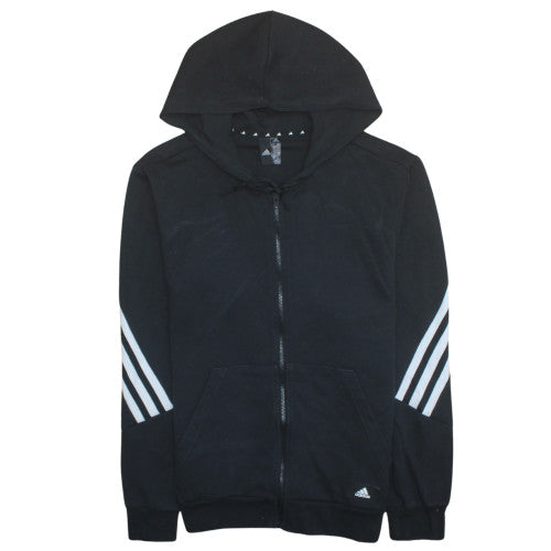 Adidas Men's Black Full Zip Hoodie L Sports Style