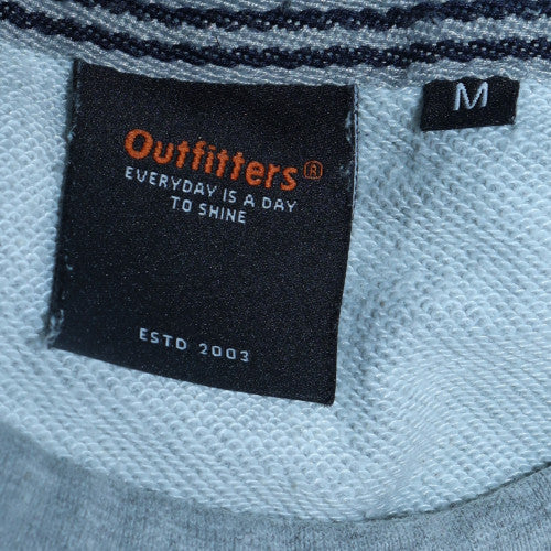 Outfitters Women Grey Crew Neck Pullover Sweatshirt M Relaxed Fit