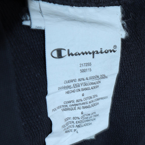 Champion Women Black Tie Dye Pullover Hoodie Large Cotton Blend