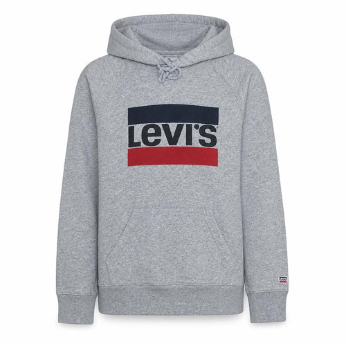 Levi's Women’s Grey Pullover Hoodie XS Logo Graphic Casual Sweatshirt