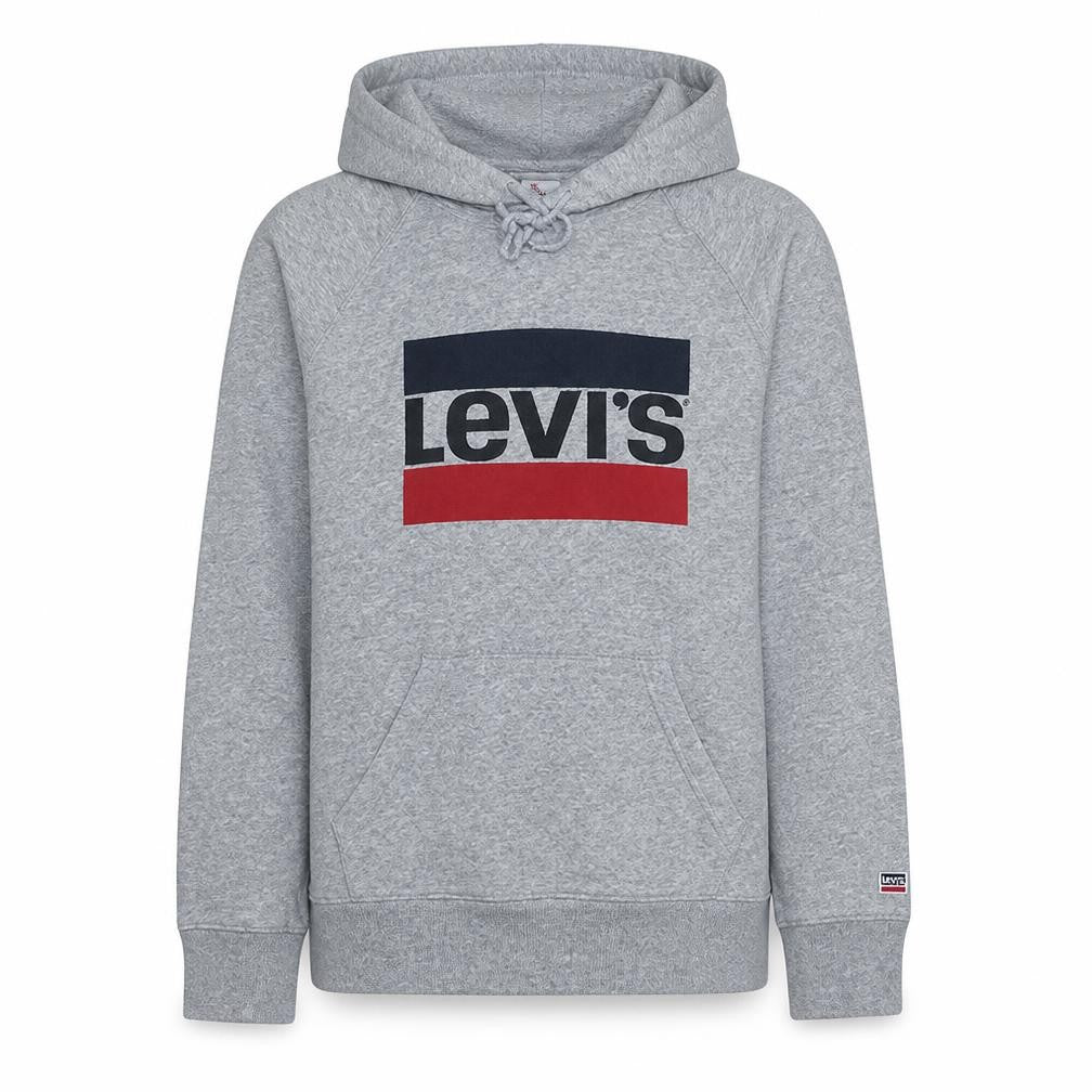 Levi's Women’s Grey Pullover Hoodie XS Logo Graphic Casual Sweatshirt