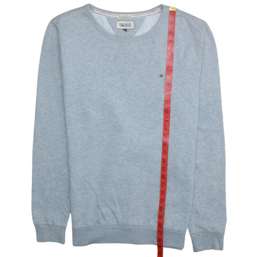 Tommy Hilfiger Denim Men's Grey XL Pullover Sweatshirt Crew Neck