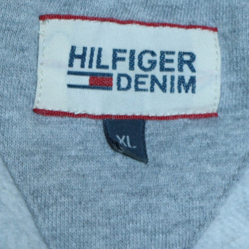 Tommy Hilfiger Denim Men's Grey XL Pullover Sweatshirt Crew Neck