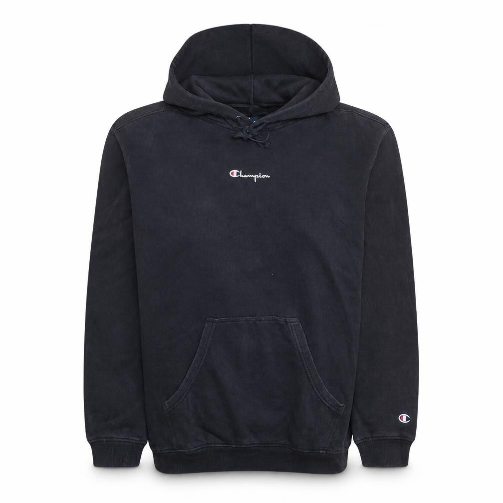 Front view of Champion Women's Black Pullover Hoodie Medium Cotton Blend