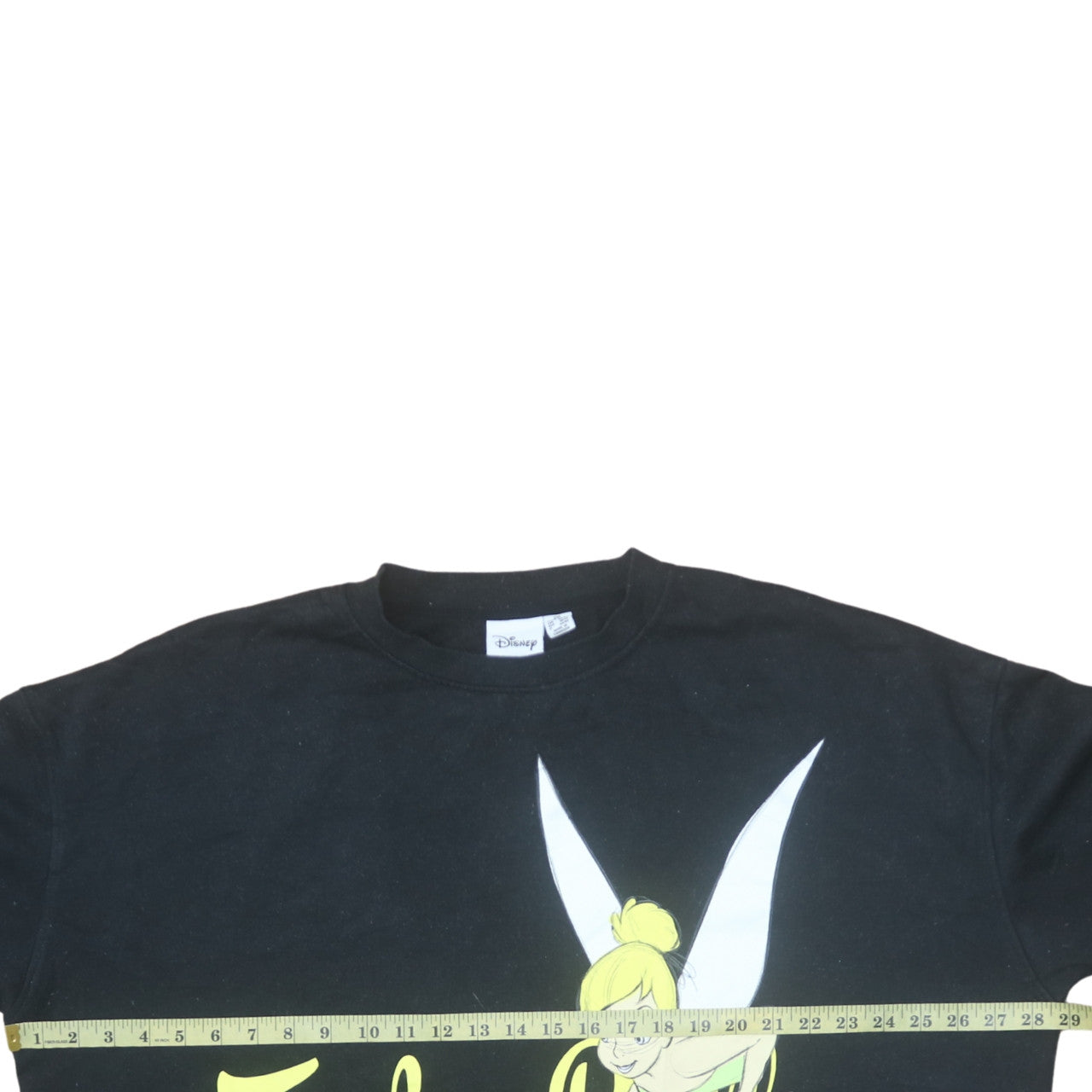 Disney Women's Black Tinker Bell Sweatshirt XL Graphic Pullover