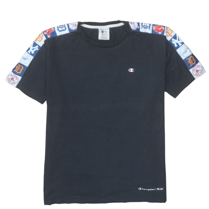 Champion MLB Black T-Shirt Men Medium Cotton Short Sleeve Sports