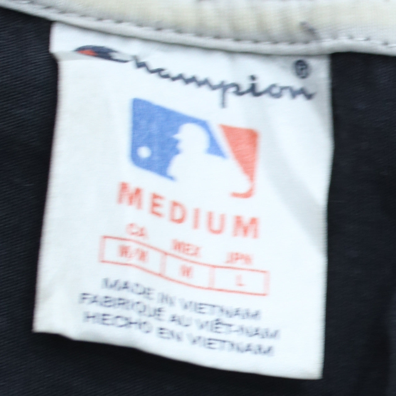 Champion MLB Black T-Shirt Men Medium Cotton Short Sleeve Sports