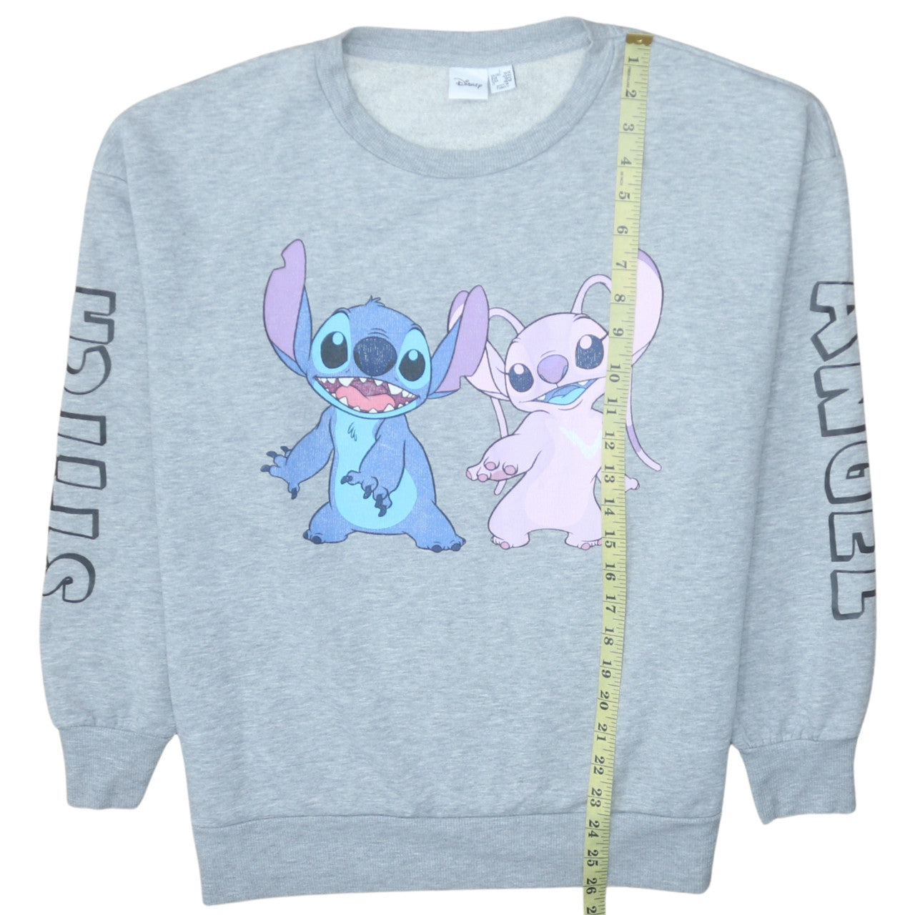 Disney Primark Womens Grey Stitch & Angel Sweatshirt L Cotton Blend