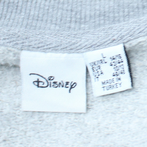 Disney Primark Womens Grey Stitch & Angel Sweatshirt L Cotton Blend