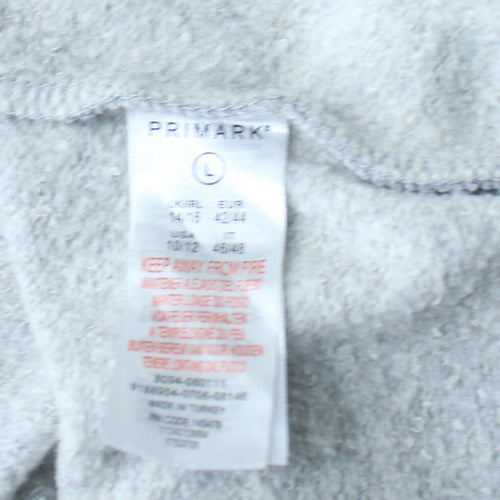 Disney Primark Womens Grey Stitch & Angel Sweatshirt L Cotton Blend