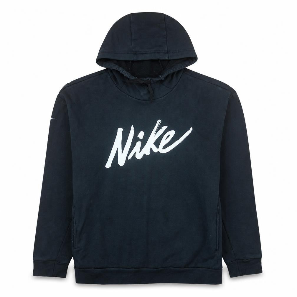 Front view of Nike Women's Black Pullover Hoodie M Graphic Logo Athletic