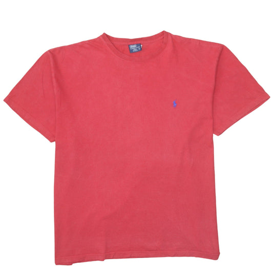 Ralph Lauren Men's Red Cotton Crew Neck Classic Fit T-Shirt XL