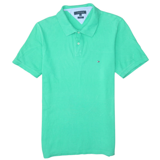Tommy Hilfiger Men's Green Slim Fit Cotton Polo Shirt XL