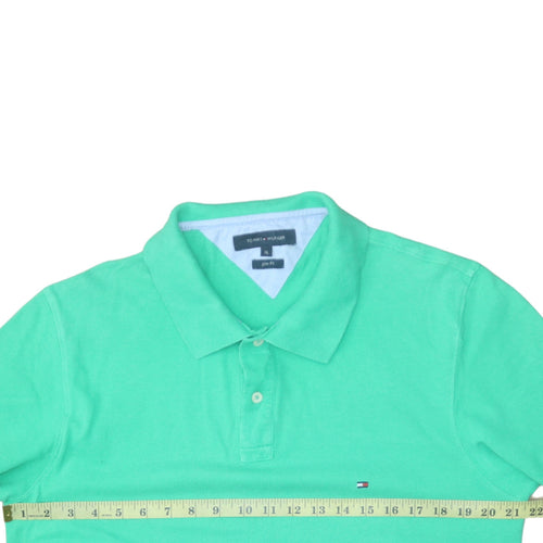 Tommy Hilfiger Men's Green Slim Fit Cotton Polo Shirt XL