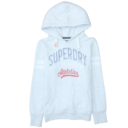 Superdry Men’s Grey Athletics Pullover Hoodie Size L Fleece Sweatshirt