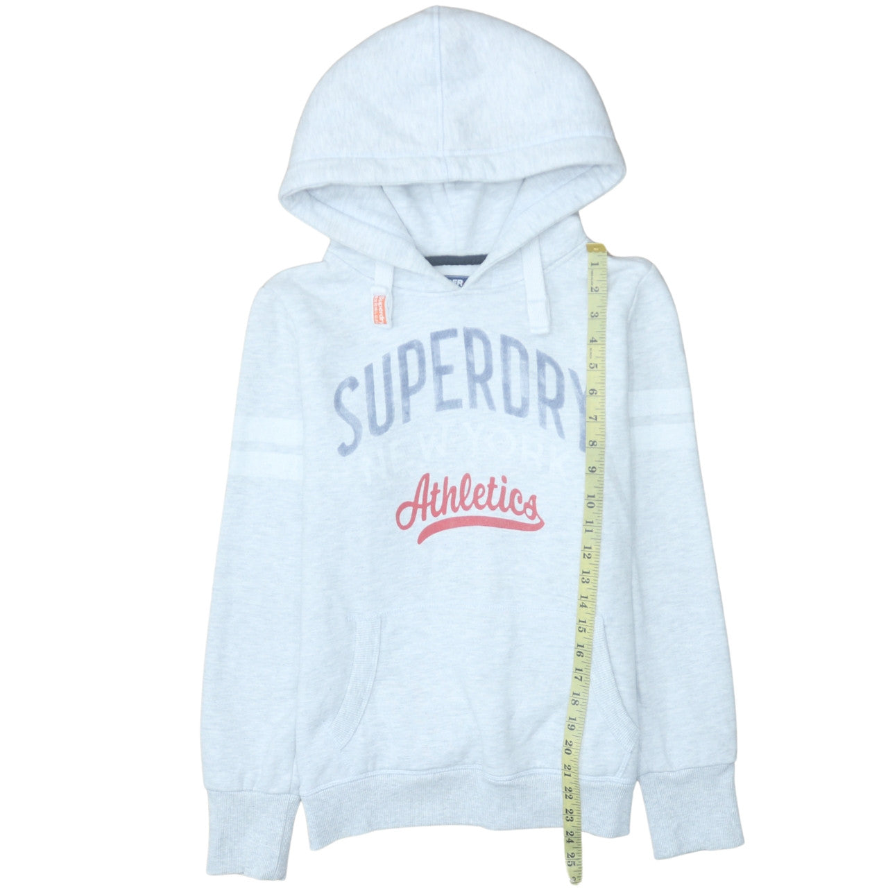 Superdry Men’s Grey Athletics Pullover Hoodie Size L Fleece Sweatshirt