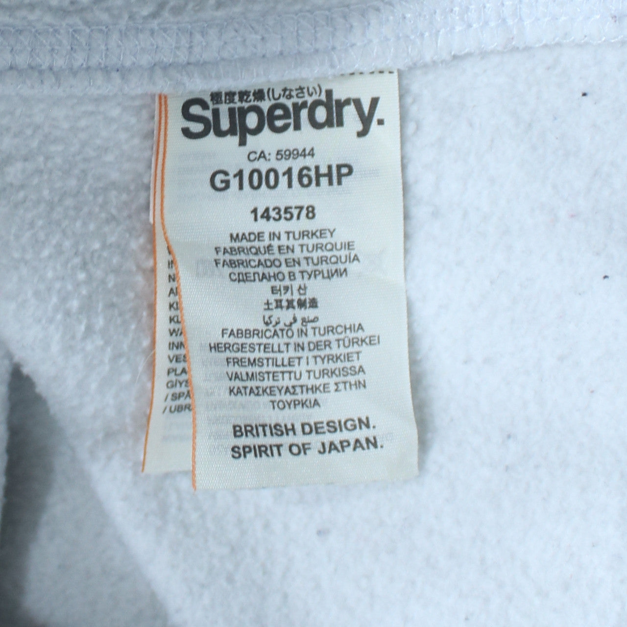 Superdry Men’s Grey Athletics Pullover Hoodie Size L Fleece Sweatshirt