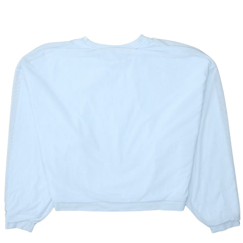 Puma Women Light Blue Crew Neck Pullover Sweatshirt XL