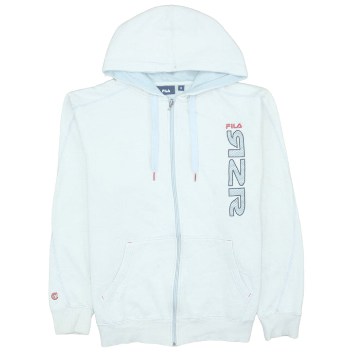 Fila Men's White Full Zip Hoodie M Sportswear Cotton Blend