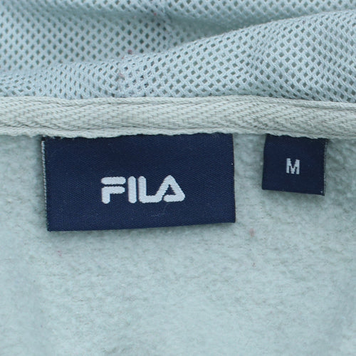 Fila Men's White Full Zip Hoodie M Sportswear Cotton Blend