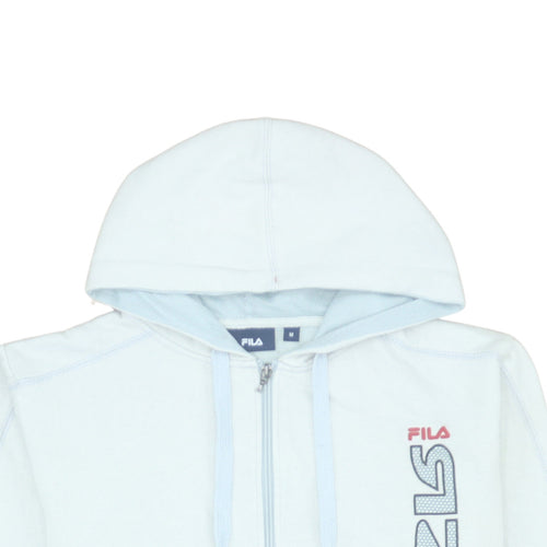 Fila Men's White Full Zip Hoodie M Sportswear Cotton Blend