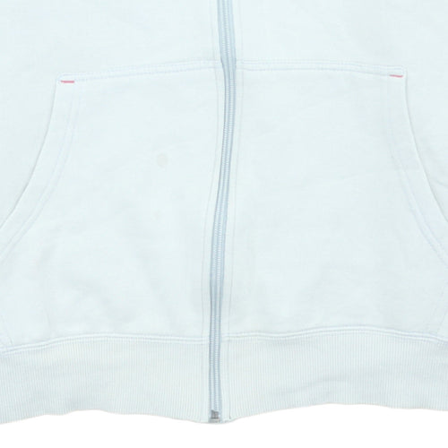 Fila Men's White Full Zip Hoodie M Sportswear Cotton Blend