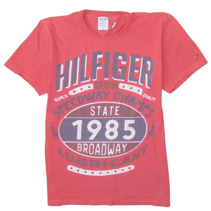 Tommy Hilfiger Denim Men's Red Graphic T-Shirt Size M Crew Neck