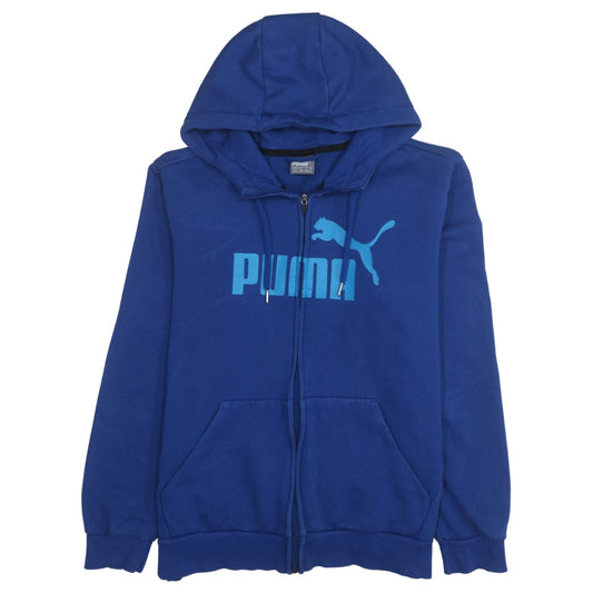 Puma Men's Blue Full Zip Hoodie M Sports Fleece Sweatshirt
