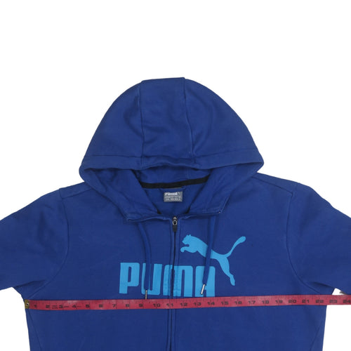 Puma Men's Blue Full Zip Hoodie M Sports Fleece Sweatshirt