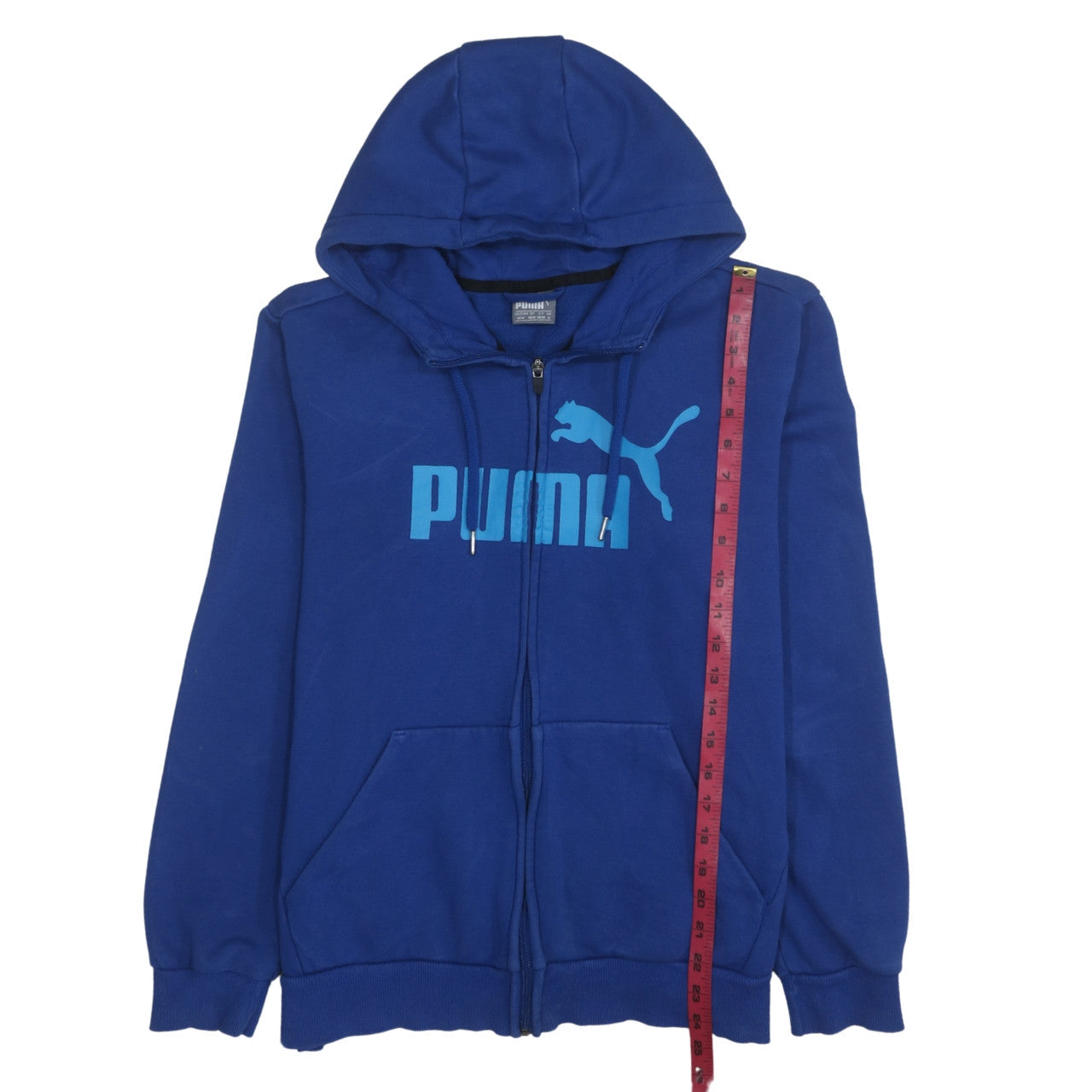 Puma Men's Blue Full Zip Hoodie M Sports Fleece Sweatshirt