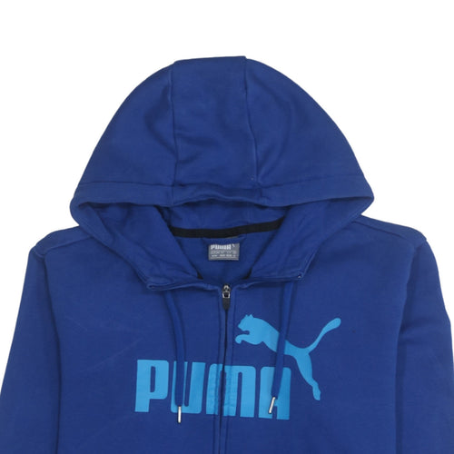 Puma Men's Blue Full Zip Hoodie M Sports Fleece Sweatshirt