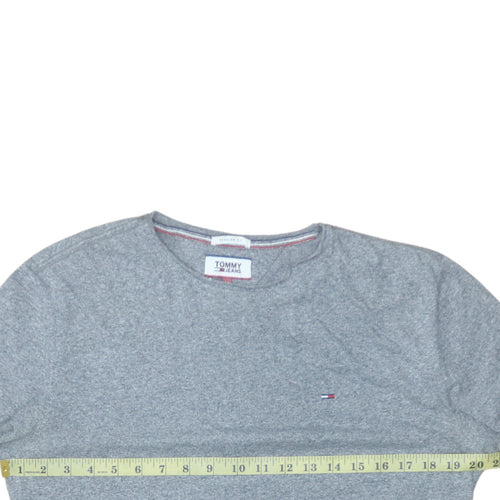 Tommy Jeans Men's Grey Regular Fit Crew Neck Short Sleeve T-Shirt M