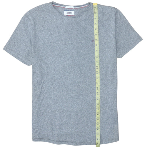 Tommy Jeans Men's Grey Regular Fit Crew Neck Short Sleeve T-Shirt M