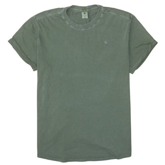 G-Star RAW Men's Khaki Green Crew Neck Short Sleeve T-Shirt XL