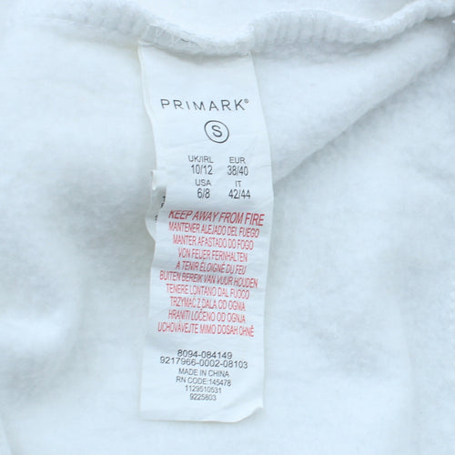Disney Primark Women's White Winnie the Pooh Sweatshirt Size S 10/12 Crew Neck