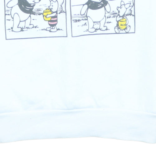 Disney Primark Women's White Winnie the Pooh Sweatshirt Size S 10/12 Crew Neck