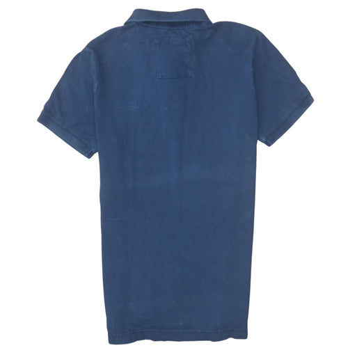 Superdry Men’s Blue Cotton Polo Shirt Medium Classic Fit