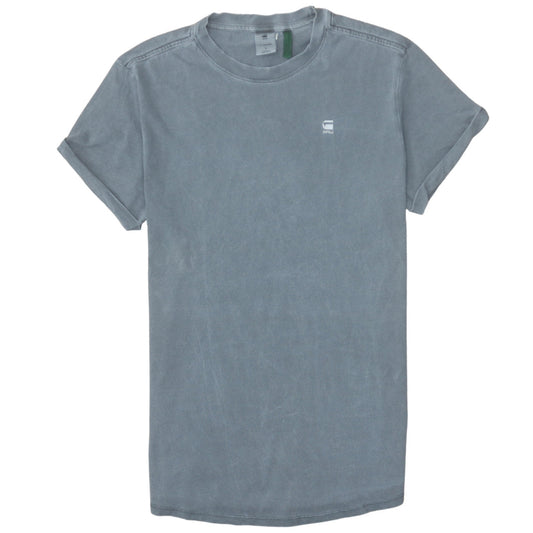 G-Star RAW Men's Grey Crew Neck Cotton T-Shirt Size S