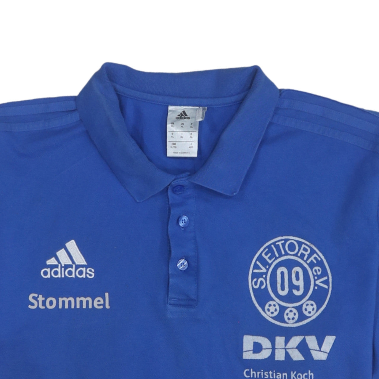 Adidas Men's Blue XL Polo Shirt SV Eitorf 09 Football Teamwear