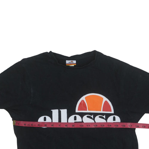Ellesse Men's Black Short Sleeve Crew Neck Logo T-Shirt Size S